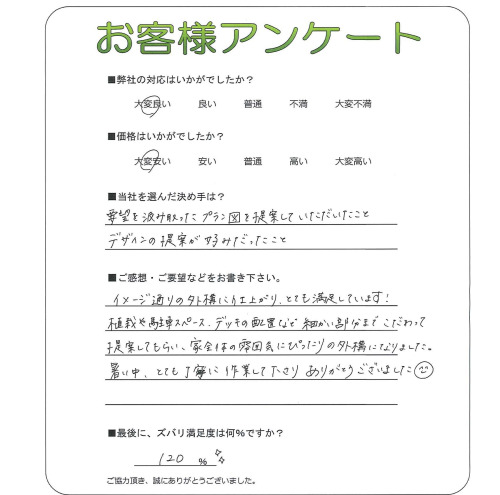 工事の感想を聞かせてください。