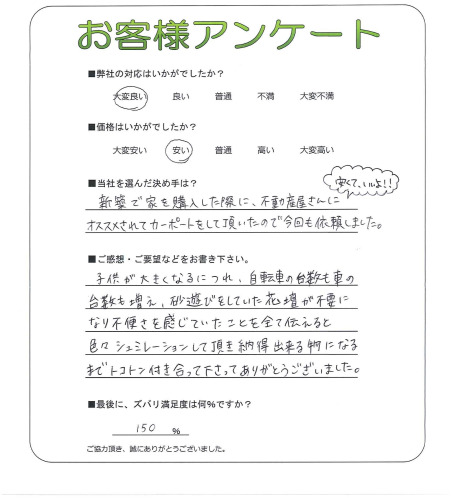 工事の感想を聞かせてください。